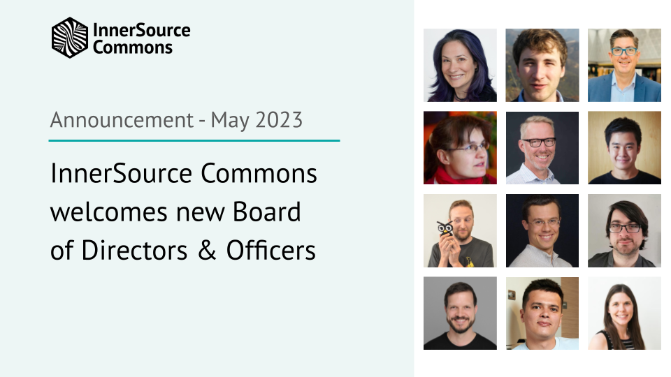 InnerSource Commons Welcomes our new Board and Officers